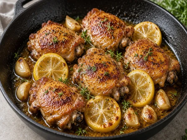Lemon Garlic Chicken Thighs